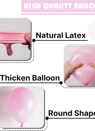 PartyWoo Light Pink Balloons 100 pcs Different Sizes of 36 18 12 10 5 Inch Pastel Baby Pale Pink Balloon Arch Kit Garland for Baby Shower Valentine's Day Princess Birthday Party Decorations Pink Y48