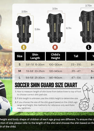 Soccer Shin Guards for Youth Kids Toddler, Protective Soccer Shin Pads & Sleeves Equipment - Football Gear for 3 5 4-6 7-9 10-12 Years Old Children Teens Boys Girls