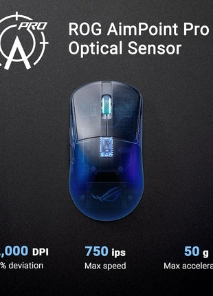 ASUS ROG Harpe Ace Mini Wireless Esports Gaming Mouse – Small Compact Design, Right-Handed, 49g Lightweight, Tri-Mode Connectivity, 36K DPI, up to 105Hr Battery, Pro-Approved, PC/Mac Support - Black