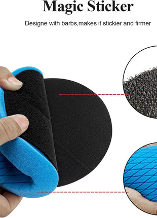 Autolock 5" Buffing Polishing Pads, 6Pcs 140mm Face for 5Inch Backing Plate | Compound Buffing Sponge and Woolen Pads Cutting Polishing Pad Kit for Car Buffer Polisher, Polishing and Waxing