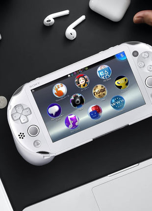 Hand Grip Handle Joypad Protective Case with L2 R2 Trigger Button Grip Shell Controller Protective Case for Sony PlayStation PS Vita 2000 PSV 2000 PS Vita Slim.(White)