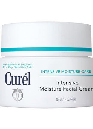 Curel Japanese Skin Care Intensive Face Moisturizer Cream, Hydrating Face Lotion for Dry to Very Dry Sensitive Skin, Anti-Aging, Fragrance-Free, Anti-Wrinkle Japanese Skin Care, 1.4 Oz