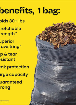 Glad Large 30 Gallon Trash Bags, Unscented Heavy Duty Garbage Bags, Forceflex with Drawstring, 50 Count (Packaging May Vary)