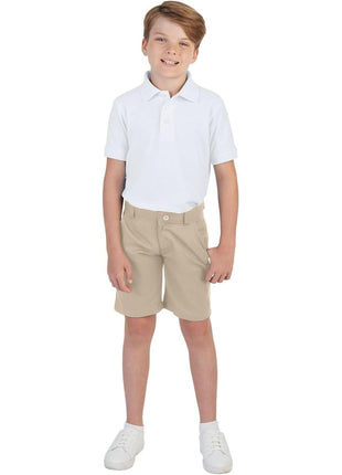 French Toast boys Short Sleeve Pique (Standard & Husky) Polo Shirt, White, 10-12