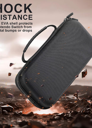 Lmcpa Carrying Case for Nintendo Switch 2 (2025) 7.9 Inch, Protective Hard Shell Portable Switch Travel Case, Lightweight and Large Capacity, Accessories for Switch 2, Black