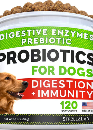 Fish Oil Omega 3 Treats + Glucosamine Treats + Dog Probiotics Treats for Picky Eaters Bundle - Skin & Coat Supplement + Hip & Joint Care + Digestion & Immunity Support