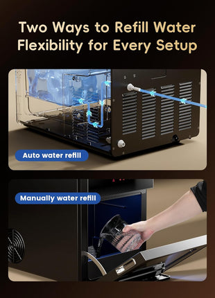 ecozy 2" Clear Ice Ball Maker Countertop, 144 Pcs/Day, Sphere Ice Maker | CrystalFlux Technology, 4 Pcs in 40 Mins, Enhanced Insulation, Automatic Water Supply, Self-Cleaning | Whiskey Bar