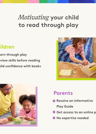 Lovevery Reading Skill Set, Learn to Read for Kindergarten and 1st Grade, Fun Phonics Games and Books, Part 2