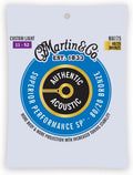 Martin Authentic Acoustic Guitar Strings, Superior Performance Custom Light 11-52, 80/20 Bronze