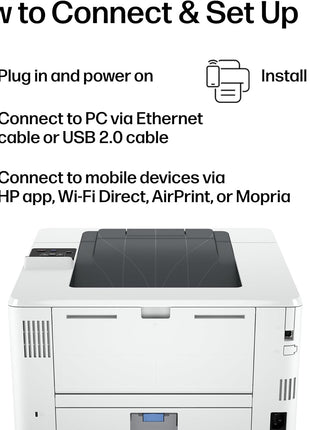 HP LaserJet Pro 4001dn Black & White Printer, Print, Fast speeds, Easy Setup, Mobile Printing, Advanced Security, Best-for-Small Teams, Ethernet/USB only