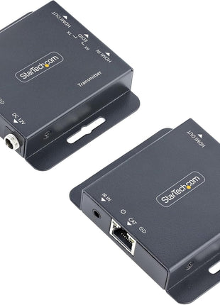 HDMI Extender over CAT6/CAT5, 4K 30Hz/130ft PoC HDMI over Ethernet Extender, HDMI Transmitter and Receiver kit, IR Extension