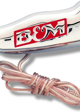 B&M 80659 Chrome Aluminum T-Handle Shifter Grip with Button and SAE Thread Inserts