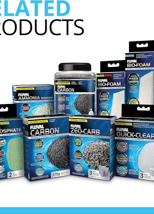 Fluval Carbon Filter Media for Aquariums, Premium Bituminous Carbon Inserts, 100-gram Nylon Bags, 3 Count (Pack of 1), A1440