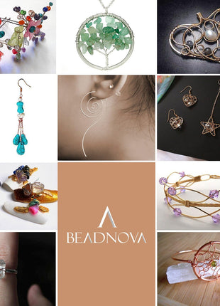 BEADNOVA Bare Copper Wire Tarnish Resistant Jewelry Making Wire (Gold Plated, 22 Gauge)