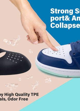 YOLOPARK 4 Pairs Creases Protector for Shoe Sneakers:AF1s,Dunks and More, Anti Creases Protector for Men's 7.5-13 Women 5-8.5