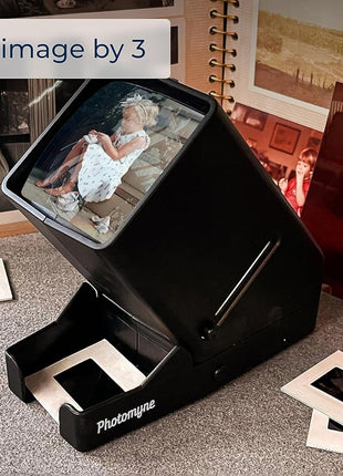 Photomyne 35mm Slide & Film Negative Viewer – 3X Magnification LED Light | Rediscover Every Slide in Vivid Detail