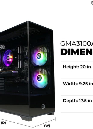 CYBERPOWERPC Gamer Master Gaming PC, AMD Ryzen 5 5500 3.6GHz, Radeon RX 6400 4GB, 16GB DDR4, 500GB PCIe Gen4 SSD, WiFi Ready & Windows 11 Home (GMA3100A)