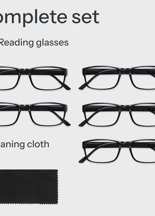 Gaoye Professional Reading Glasses for All Day   Computer Readers with Blue Light Protection   Value Pack