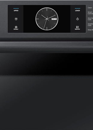 SAMSUNG 30" Smart Double Wall Oven w/Flex Duo, Steam Cook, Wi-Fi, Large Oven Capacity, NV51K7770DG/AA, Fingerprint Resistant Stainless Steel, Black