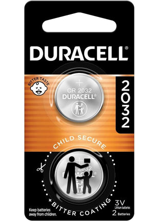 Duracell 2032 Lithium Battery, 2 Count, AirTag & Key Fob, CR2032 3V Cell