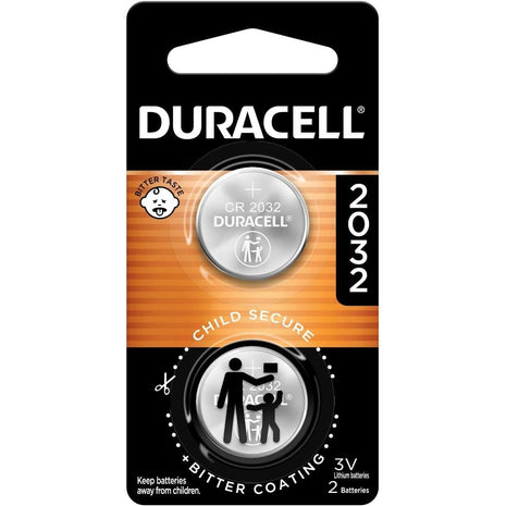 Duracell 2032 Lithium Battery, 2 Count, AirTag & Key Fob, CR2032 3V Cell