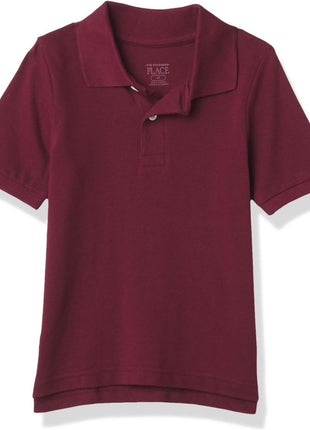 The Children's Place Baby Boys and Toddler Boys Short Sleeve Pique Polo, White, 4T