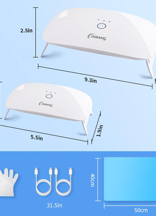 2 Pack UV Light for Resin, Large Size Foldable UV Resin Lamp and Mini Portable Light, Fast Curing and Light Weight UV Lamp, Resin Kits for Jewelry Making, DIY Craft