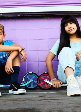 Razor A5 Lux Kick Scooter for Kids Ages 8+ - 8" Urethane Wheels, Anodized Finish Featuring Bold Colors and Graphics, for Riders up to 220 lbs