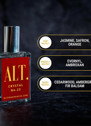 ALT. FRAGRANCES Crystal No. 23 – Inspired by Bac. Roug. 540, Unisex Perfume, Extrait de Parfum, Long Lasting Perfume for Men & Women with Jasmine, Amberwood & Cedar Notes, 60ml