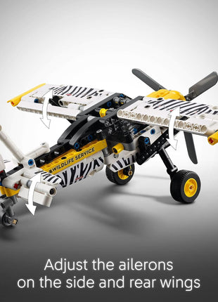 LEGO Technic Bush Plane Toy - Buildable Airplane Toy for Kids, Boys and Girls, Ages 8+ - Model Airplane Gift with Spinning Propeller, 4-Cylinder Piston Engine, and More - 42198