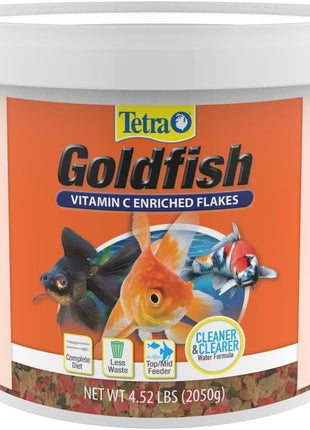 Tetra Goldfish Flakes, Nutritionally Balanced Diet For Aquarium Fish, Vitamin C Enriched Flakes, 7.06 oz