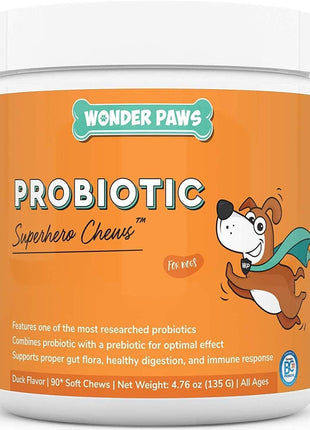 Probiotic Superhero Chews Plus Heart + Vitality Chews - for Dog's Gut Health, Digestion, Immune Support, Heart Health & Circulation - Probiotic 90 Chews - Heart + Vitality 90 Chews
