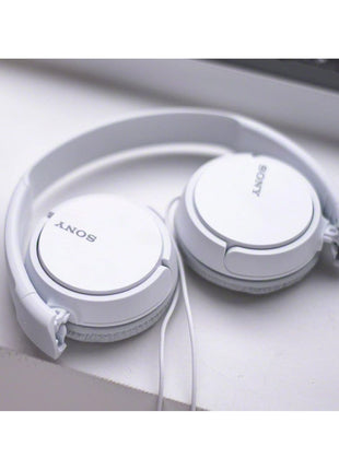 Sony ZX Series Wired On-Ear Headphones, White MDR-ZX110