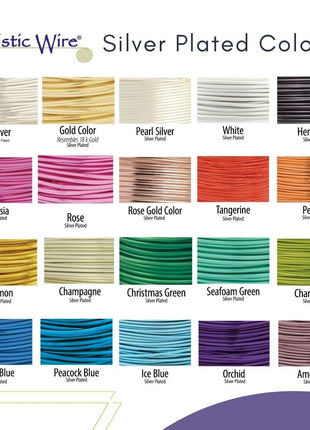 Artistic Wire, 20 Gauge Silver Plated Tarnish Resistant Colored Copper Craft Jewelry Wrapping Wire, Tarnish Resistant Silver, 6 yd
