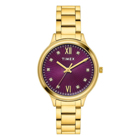 TIMEX Trendline Purple Round Dial Analog Women's Watch - TWTL12113