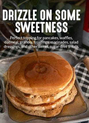 Lakanto Sugar Free Maple Syrup With Monk Fruit & Erythritol For Pancakes, Waffles, Oatmeal, Coffee, Tea, Granola, Frosting & Dressing, Zero Sugar, Keto, Vegan, Gluten Free, 1 G Net Carbs, 13 Fl Oz