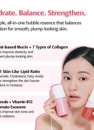Mucin Mineral Vita Bubble First Essence Duo with Micro-Bubble Formula and 2-in-1 Toner Serum, K Beauty for Glass Skin 2.03 Fl Oz 2ea