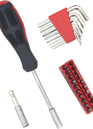 Hantinstom 39-Piece Household Tools Kit Essential Home Repair Set with Plastic Toolbox Ideal for College Students, Home Use & More