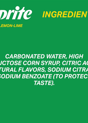 Sprite Lemon Lime Soda Soft Drinks, 12 fl oz, 12 Pack,Cans