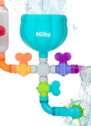 Nuby Wacky Waterworks Pipes Bath Toy - Baby Bathtub Toy with Interactive Features for Cognitive Development