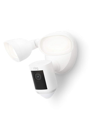Ring Floodlight Cam Wired Pro, Home or business security, Retinal 2K Video, Color Night Vision and Two-Way Talk with Audio+, White