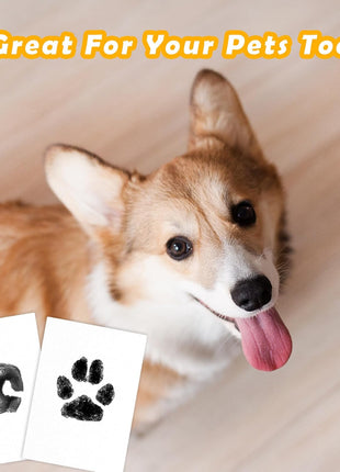 4-Pack Baby Inkless Hand and Footprint Kit Paw Nose Print Kit for Dogs Cats Pets Clean Touch Ink Pad for Baby Pets Newborn Keepsake Mess-Free Ink Pad