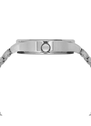 Helix by Timex Analog Watch for Man with Silver Round Dial & Silver Stainless Steel Bracelet Band Water Resistant Men's Wrist Watches - TW043HG29