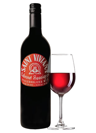 Saint Viviana Non-Alcoholic Cabernet Sauvignon, Non Alcoholic Red Wine, Gluten Free, Low Sugar, Zero Proof, California Dealcoholized Wine, Blackberry, Plum, Coffee & Vanilla Notes, 24.6 fl oz Bottle