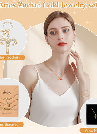 13PCS Aries Birthday Gifts for Women, Aries Zodiac Gifts for Women Baskets, Get Well Gifts for Woman Friends Female Friendship, Ari Astrological 16 oz Glass Cups with Gift Set Box