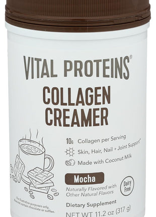 Vital Proteins Collagen Peptides Powder, Mocha Coffee Creamer, 11oz | Collagen Coffee Creamer, Supports Hair Skin & Nails, Mocha Flavor, Daily Coffee Add-In, 12 Servings