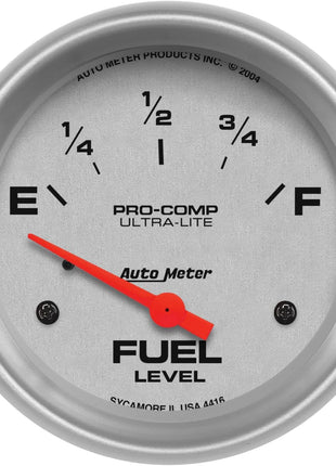 AUTO METER 4416 Ultra-Lite Electric Fuel Level Gauge