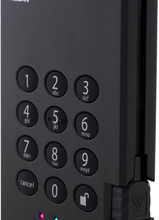 Apricorn 2TB Aegis Padlock USB 3.0 256-Bit AES XTS Hardware Encrypted Portable External Hard Drive (A25-3PL256-2000)