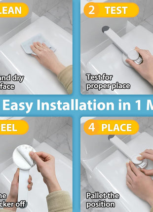 4our Kiddies 2 Pack Baby Toilet Lock for Child Safety, Toilet Seat Lock | Includes Extra Pallet to Fit More Standard Toilets, One-Handed Operation, No Drilling Required, Plus 2 Extra 3M Adhesive Pads