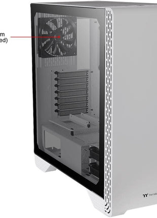 Thermaltake S300 Tempered Glass Snow Edition ATX Mid-Tower Computer Case with 120mm Rear Fan Pre-Installed CA-1P5-00M6WN-00